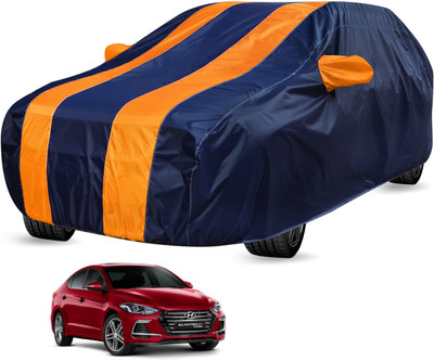 Auto Hub Car Cover For Hyundai Elantra (Without Mirror Pockets)(Black, Orange)