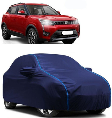 Autohaux Car Cover For Mahindra XUV300 W6 Diesel (With Mirror Pockets)(Blue)
