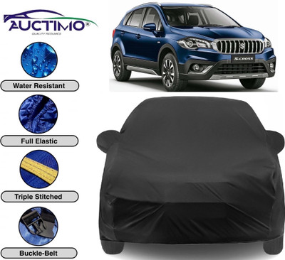 AUCTIMO Car Cover For Maruti Suzuki S-Cross (With Mirror Pockets)(Black)