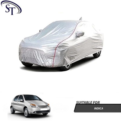 SHOBHNATH TRADING Car Cover For Tata Indica (With Mirror Pockets)(Silver)