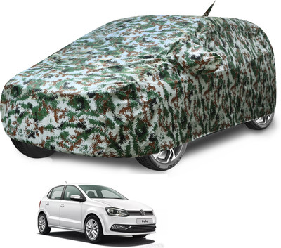 Auto Hub Car Cover For Volkswagen Polo (With Mirror Pockets)(Multicolor)