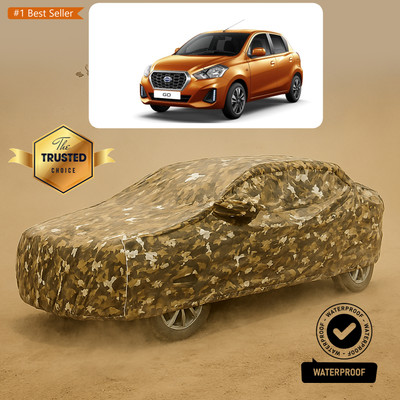 PAGORA Car Cover For Datsun Go (With Mirror Pockets)(Yellow)