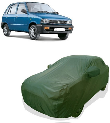 Tricway Car Cover For Maruti 800 AC Uniq (With Mirror Pockets)(Green)