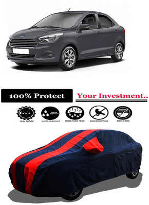 Amexride Car Cover For Ford Figo Aspire 1.5 TDCi Titanium Opt (With Mirror Pockets)(Red)