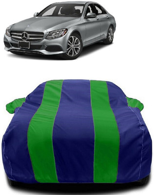Autoprime Car Cover For Mercedes Benz C-Class Progressive C 220d Diesel (With Mirror Pockets)(Green, Blue)