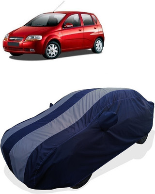 Coxtor Car Cover For Chevrolet Aveo Uva (With Mirror Pockets)(Grey)