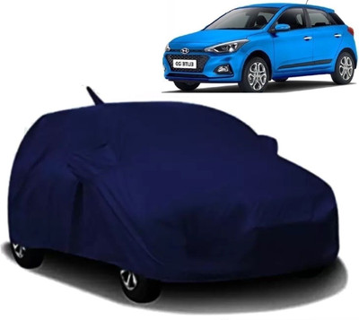 MAVENS Car Cover For Hyundai Elite i20 (With Mirror Pockets)(Blue)