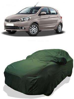 Coxtor Car Cover For Tata Tiago 1.05 Revotorq XM Option (With Mirror Pockets)(Green)