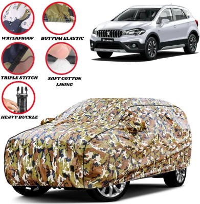 Grizzly Car Cover For Maruti Suzuki S-Cross, S-Cross Alpha DDiS 200 SH Diesel, S-Cross DDiS 200 Alpha, S-Cross Premia (With Mirror Pockets)(Multicolor, For 2011, 2012, 2013, 2014, 2015, 2016, 2017, 2018, 2019, 2020, 2021, 2022, 2023, 2024 Models)