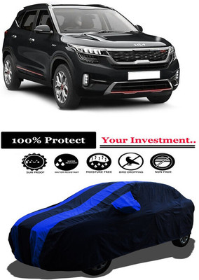 Amexride Car Cover For Kia Seltos GTX Plus AT D Diesel (With Mirror Pockets)(Multicolor)