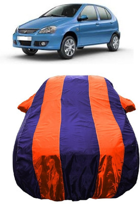 Wegather Car Cover For Tata Indica V3 (With Mirror Pockets)(Orange)