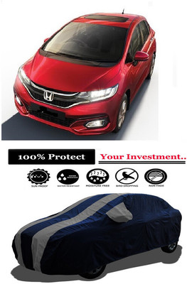 Amexride Car Cover For Honda Jazz 1.2 V AT i VTEC (With Mirror Pockets)(Grey)