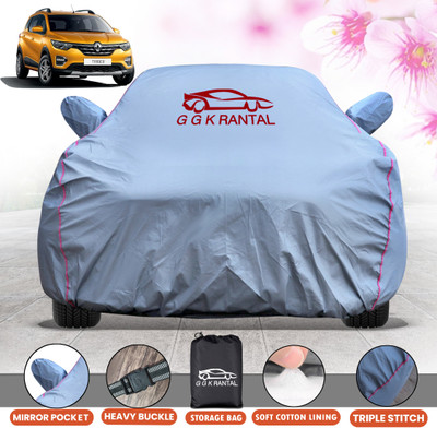 G G K RANTAL Car Cover For Renault Triber (With Mirror Pockets)(Grey)