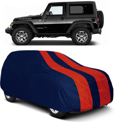 MoTRoX Car Cover For Mahindra Thar (Without Mirror Pockets)(Red, Blue)