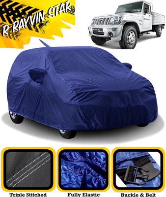 R Rayvin Star Car Cover For Mahindra Bolero EX NON AC (With Mirror Pockets)(Blue)