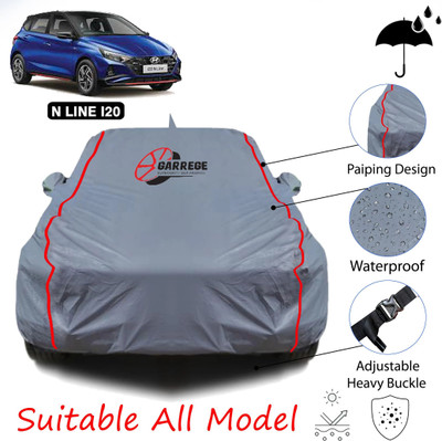 GARREGE Car Cover For Hyundai i20 Active 1.4 (With Mirror Pockets)(Grey, For 2023, 2024, 2025 Models)