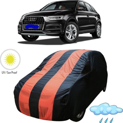 Ascension Car Cover For Audi New Q3 (With Mirror Pockets)(Black, Orange)