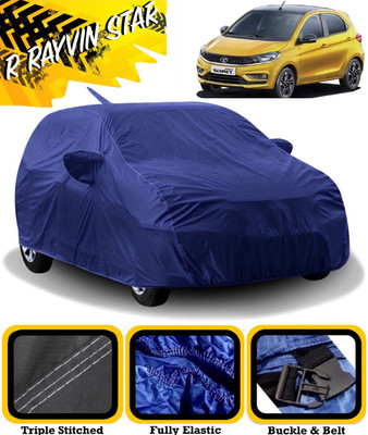 R Rayvin Star Car Cover For Tata Tiago 1.05 Revotorq XT (With Mirror Pockets)(Blue)