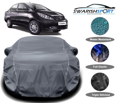 Swarish Car Cover For Tata Manza (With Mirror Pockets)(Grey)