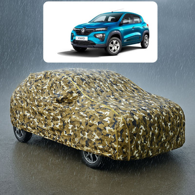 GOSHIV-car and bike accessories Car Cover For Renault Kwid (With Mirror Pockets)(Yellow)