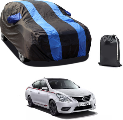 GOSHIV-car and bike accessories Car Cover For Nissan Sunny (With Mirror Pockets)(Blue)