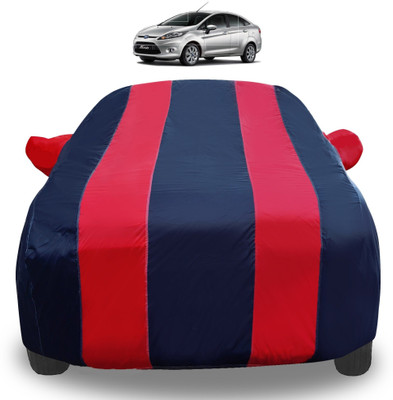 Auto Hub Car Cover For Ford Fiesta (With Mirror Pockets)(Red)