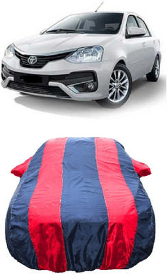 Wegather Car Cover For Toyota Platinum Etios 1.5 GX (With Mirror Pockets)(Red)