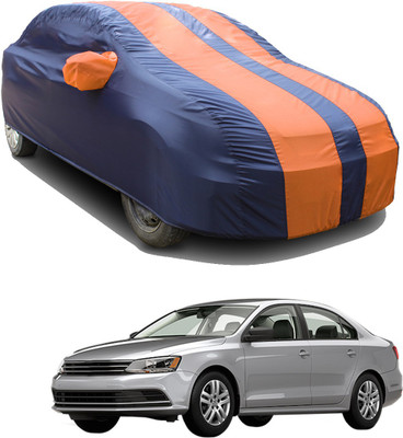 SS FOR YOUR SMART NEEDS Car Cover For Volkswagen Jetta (With Mirror Pockets)(Orange, Blue)