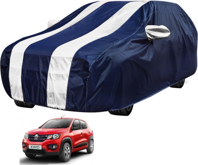 Auto Hub Car Cover For Renault Kwid (Without Mirror Pockets)(Black, White)