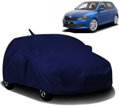KULTEX Car Cover For Skoda Fabia (With Mirror Pockets)(Blue)