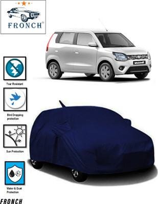 FRONCH Car Cover For Maruti Suzuki WagonR (With Mirror Pockets)(Blue)
