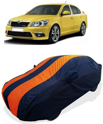 Coxtor Car Cover For Skoda Laura (With Mirror Pockets)(Orange)