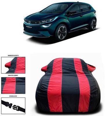 ANTHUB Car Cover For Tata Altroz EV (With Mirror Pockets)(Red, Black)