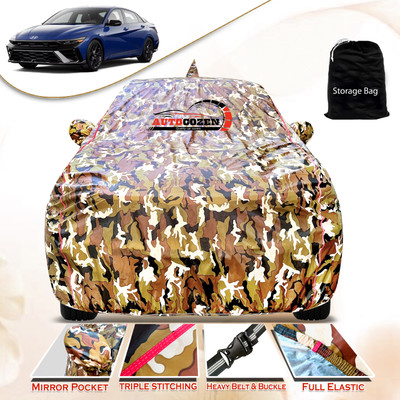 AUTOCOZEN Car Cover For Hyundai Elantra (With Mirror Pockets)(Multicolor)