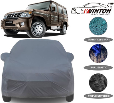 V VINTON Car Cover For Mahindra Bolero (With Mirror Pockets)(Grey)