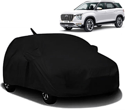 XOCAVO Car Cover For Hyundai Alcazar (With Mirror Pockets)(Black)
