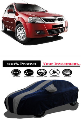 Amexride Car Cover For Mahindra E Verito D2 Electric (With Mirror Pockets)(Grey)