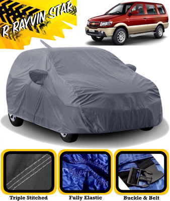 R Rayvin Star Car Cover For Chevrolet Tavera (With Mirror Pockets)(Grey)