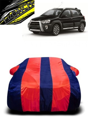 FUZICON Car Cover For Toyota Etios Cross (With Mirror Pockets)(Red, Blue)