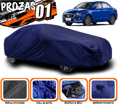 prozas Car Cover For Maruti Suzuki Swift Dzire (With Mirror Pockets)(Blue)