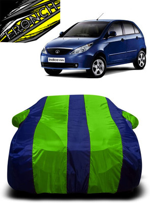 FRONCH Car Cover For Tata Vista (With Mirror Pockets)(Green, Blue)