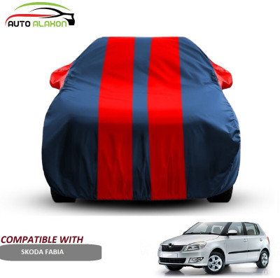 AUTO ALAXON Car Cover For Skoda Fabia (With Mirror Pockets)(Blue, Red)