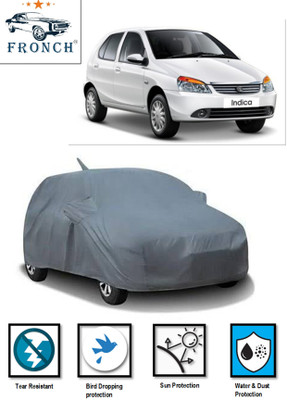 FRONCH Car Cover For Tata Indica (With Mirror Pockets)(Grey)