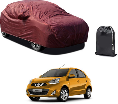 CODOKI Car Cover For Nissan Micra (With Mirror Pockets)(Maroon)