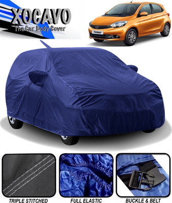 XOCAVO Car Cover For Tata Tiago (With Mirror Pockets)(Blue)