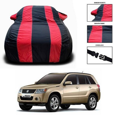 ANTHUB Car Cover For Maruti Suzuki Grand Vitara (With Mirror Pockets)(Red, Black)