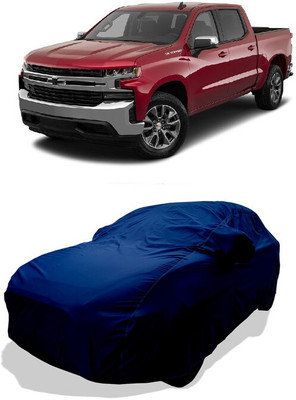 Coxtor Car Cover For Chevrolet Silverado 5.0L (With Mirror Pockets)(Blue)
