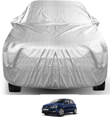 Auto Hub Car Cover For Volkswagen Polo (With Mirror Pockets)(Silver)