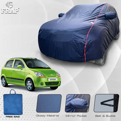 Frap Car Cover For Chevrolet Spark (With Mirror Pockets)(Blue, Red)