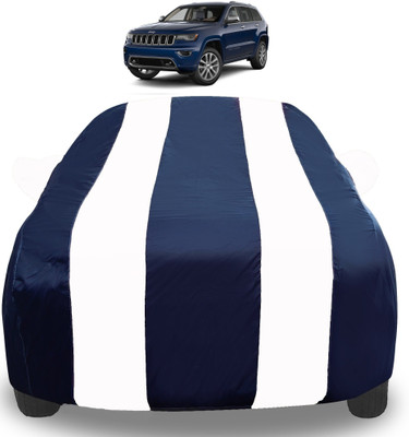 Auto Hub Car Cover For Jeep Compass (With Mirror Pockets)(White)